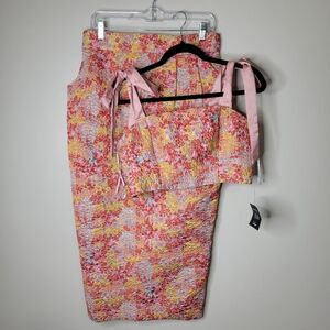 Lulu's Pink and Yellow Skirt Set